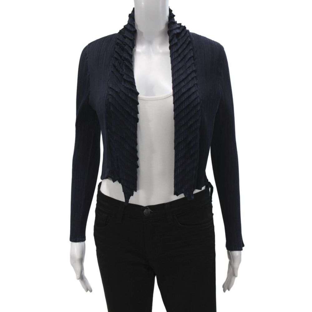 Alquema Women Kimono Jacket Blue Long Sleeve Minimalist Size L